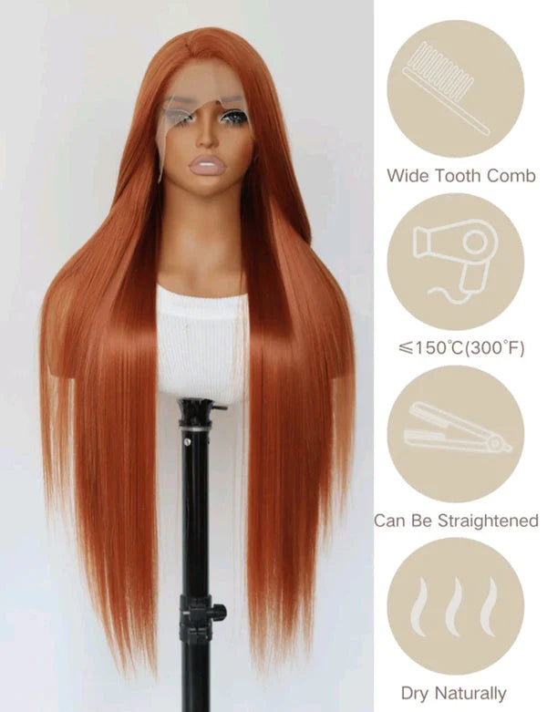 Deep Orange Lace Front
