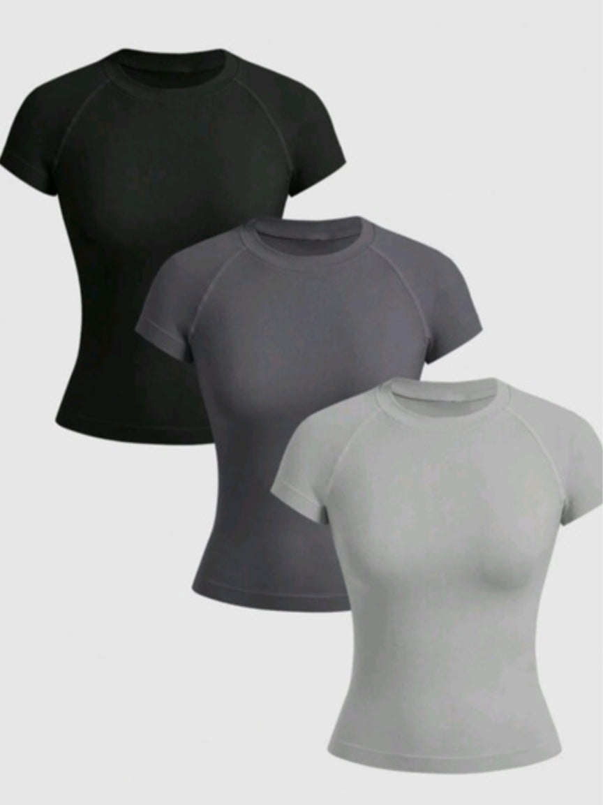 3pc short sleeve sports T