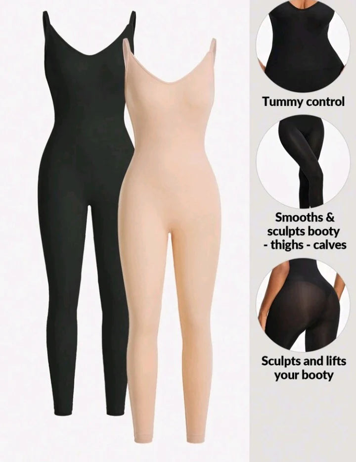 2pc sleeveless body-con jumpsuit