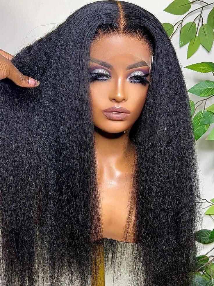 13x4 kinky straight frontal wig