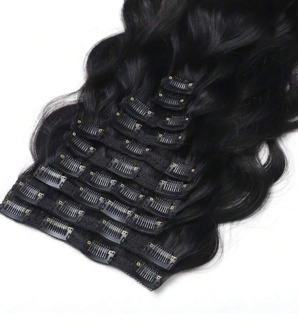 10pc Human Hair Clip-ins